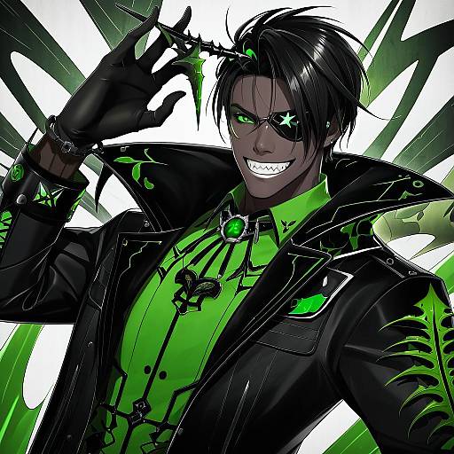 Illustration of Aragami oga, holostars in the style of Kureha mitsushige