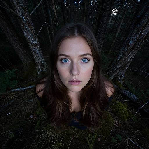 Ethereal Native American Moonlit Portrait