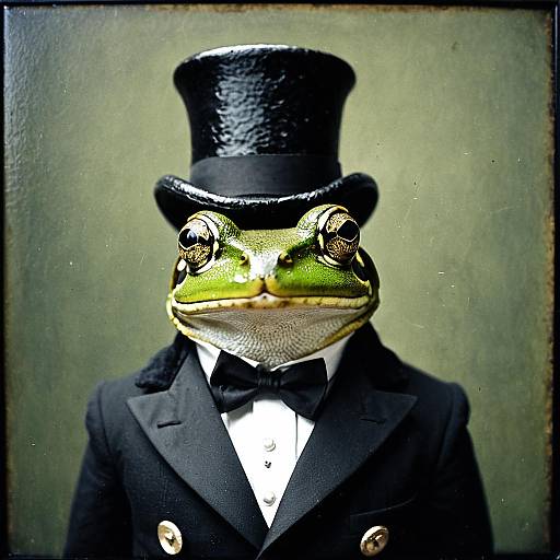 Pagoda Tree Frog in Tailcoat and Top Hat