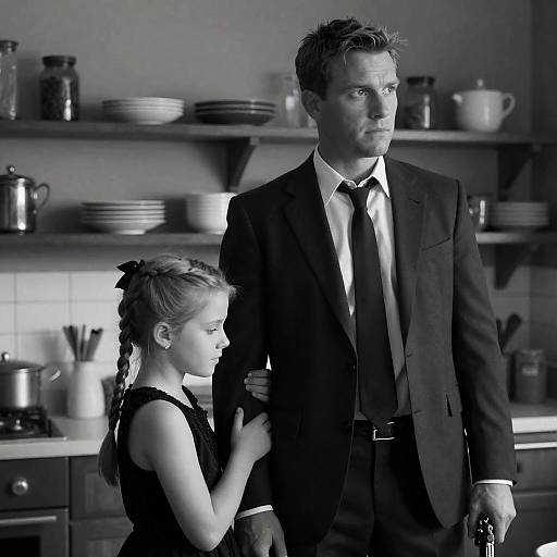Intense Black-and-White Kitchen Moment