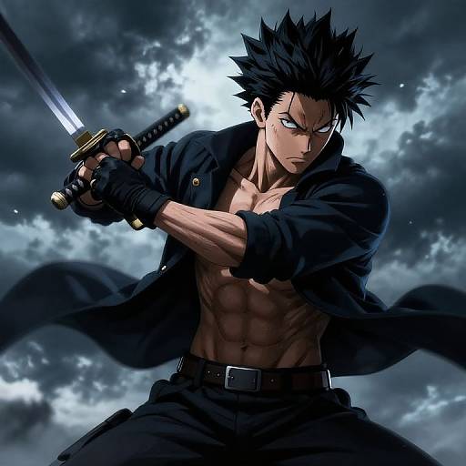 Toji Fushiguro Rugged Combat Pose