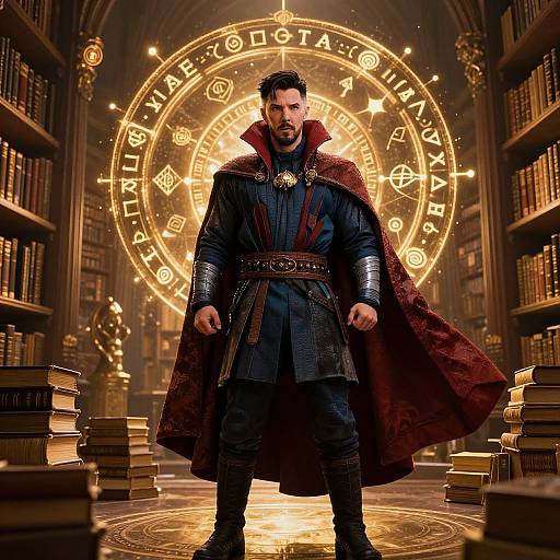 Doctor Strange in Mystical Library