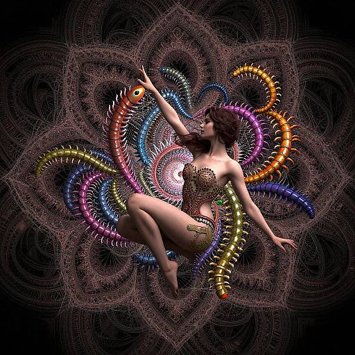 Elegant Fractal Zentangle Chaos