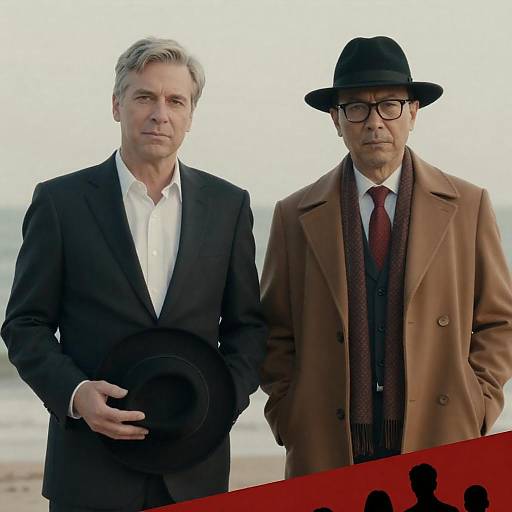 Serious Duo in Vintage Formal Attire