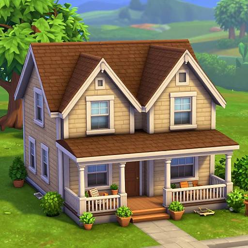 3D Victorian Suburban Home Render