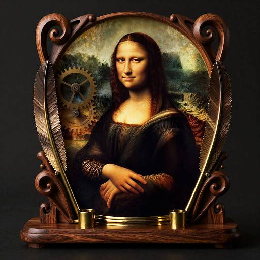 Antique Brass Da Vinci Automaton Sculpture