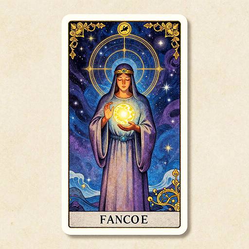 Mystical Tarot Card Illustration