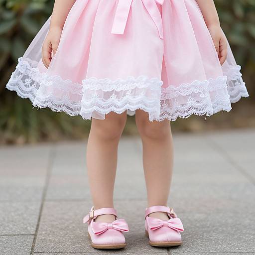 Close-Up of Girl in Pink Doll Costume
