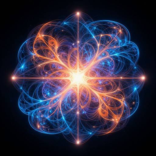 Glowing AI Neural Network Art