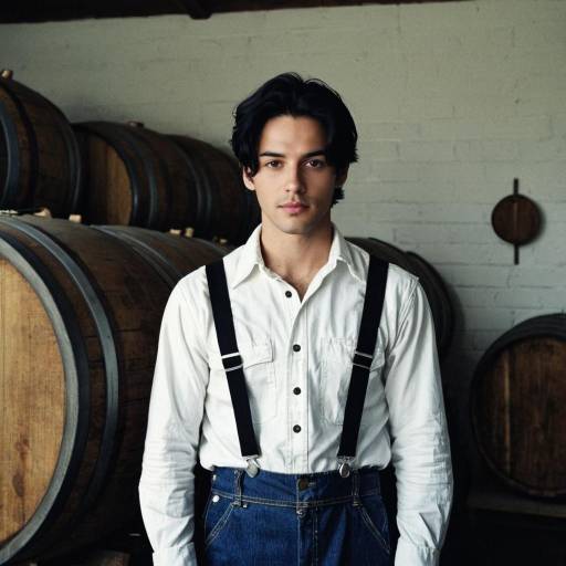 Man in Winery with Suspenders