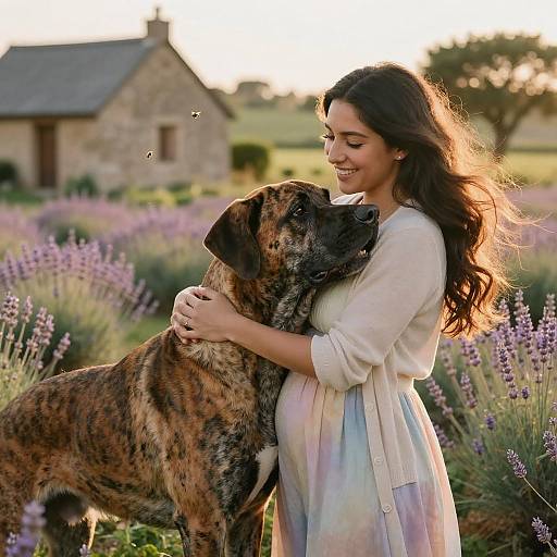 Joyful Expecting Mother in Lavender Field