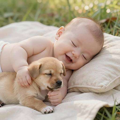 Sweet Dreams: Baby and Puppy Nap Time