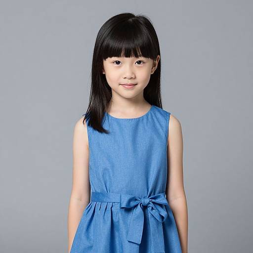 Little Girl in Blue Fancy Dress