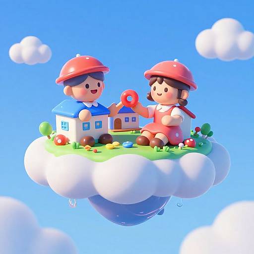 Whimsical Floating Laughing Houses