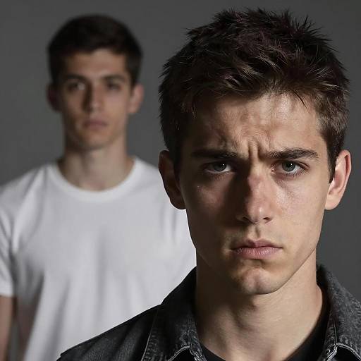 Mysterious Portrait of Youthful Duality