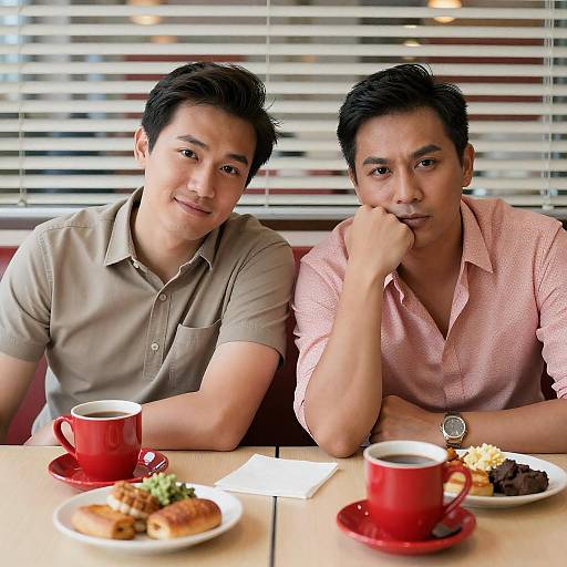 Diner Scene with Two Men