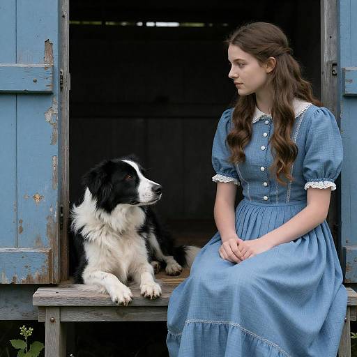 Victorian Blue Dress by Weathered Barn