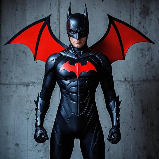 Batman Beyond Cosplay with Red Wings