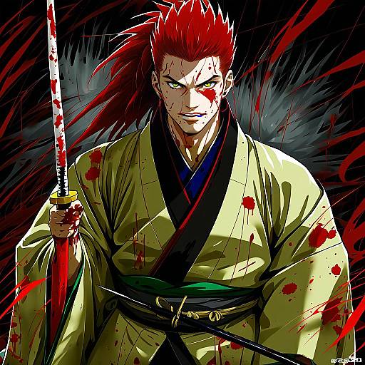 Illustration of Mori nagayoshi (fate), fate (series) in the style of Sowel (sk3)