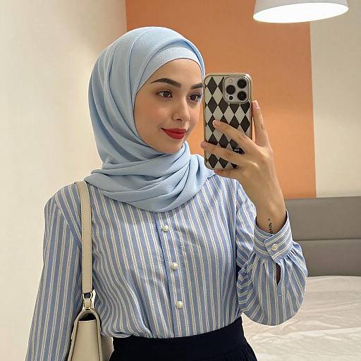 Young Woman Taking Mirror Selfie