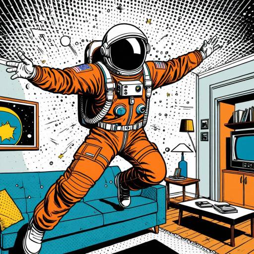 Adventurous Astronaut in Comic Style