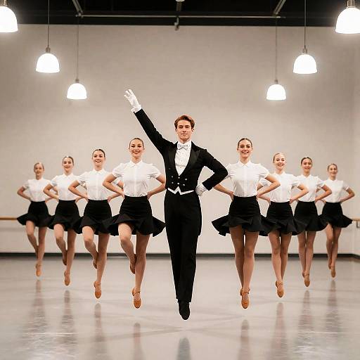 Elegant Dance Performance in Formal Attire