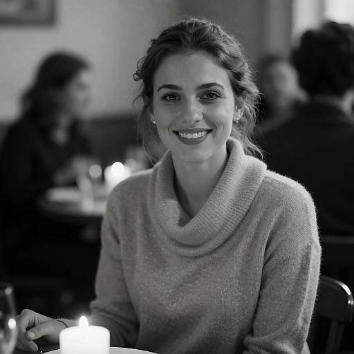 Charming Black and White Portrait