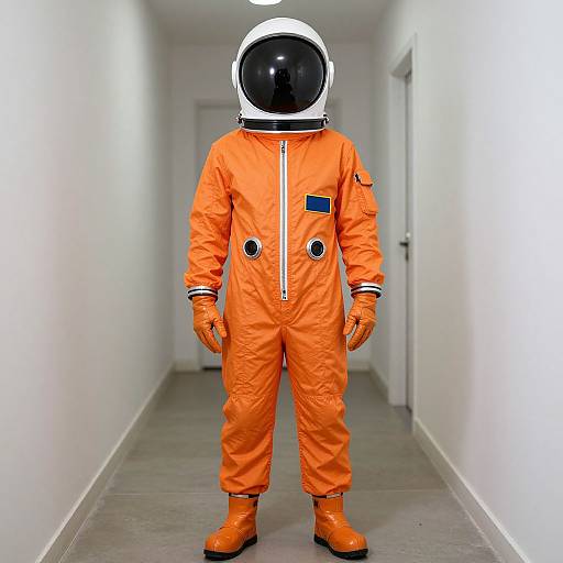 Homemade Orange Astronaut Costume