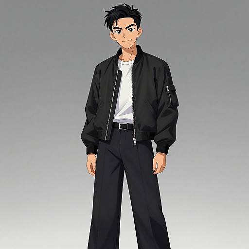 Stylish Anime Boy Portrait