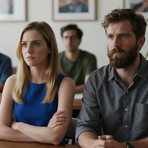 Intense Portrait of Focused Individuals