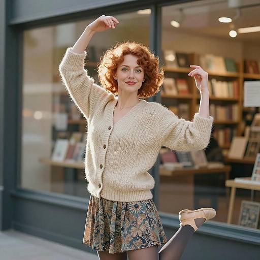 Cozy Urban Bookstore Portrait