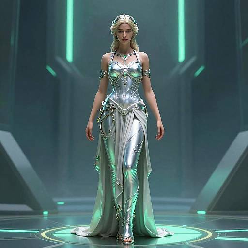 Futuristic Greek Goddess in Sci-Fi Art