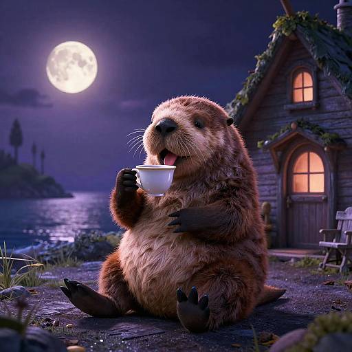 Joyful Walrus Tea Time Scene