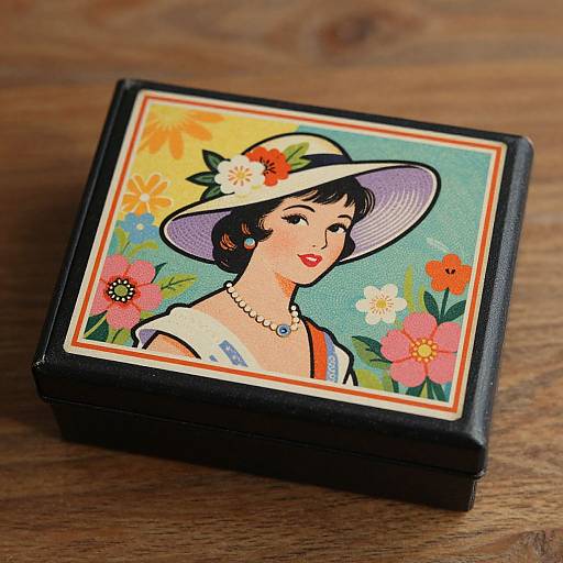 1930s Vintage Hat Box Label
