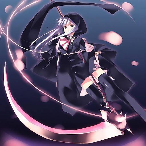 Illustration of Grim reaper, original in the style of Refeia