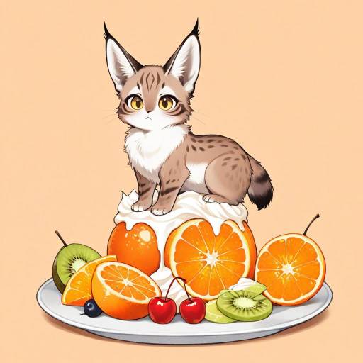 Enigmatic Lynx Surrounded by Desserts Enigmatic Lynx Surrounded by Desserts