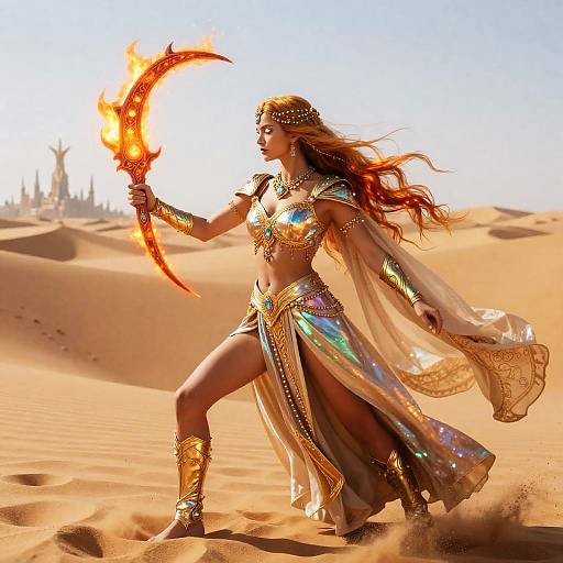 Djinn Empress of the Shifting Opal Dunes