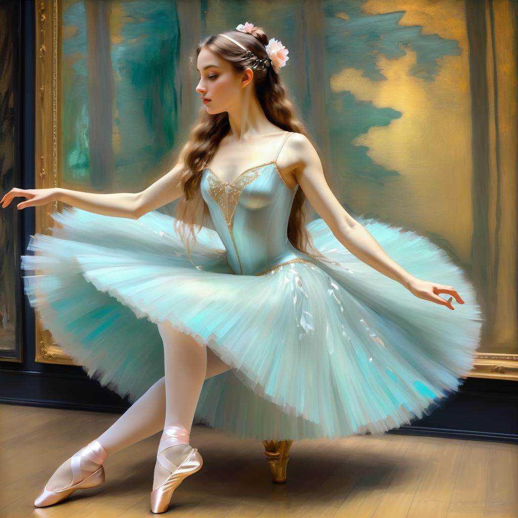 Elegant Ballerina in Seductive Pose