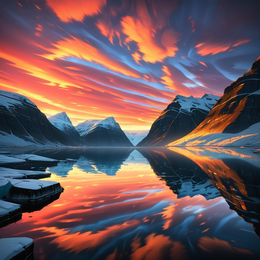 Surreal Arctic Fjord Landscapes at Dawn