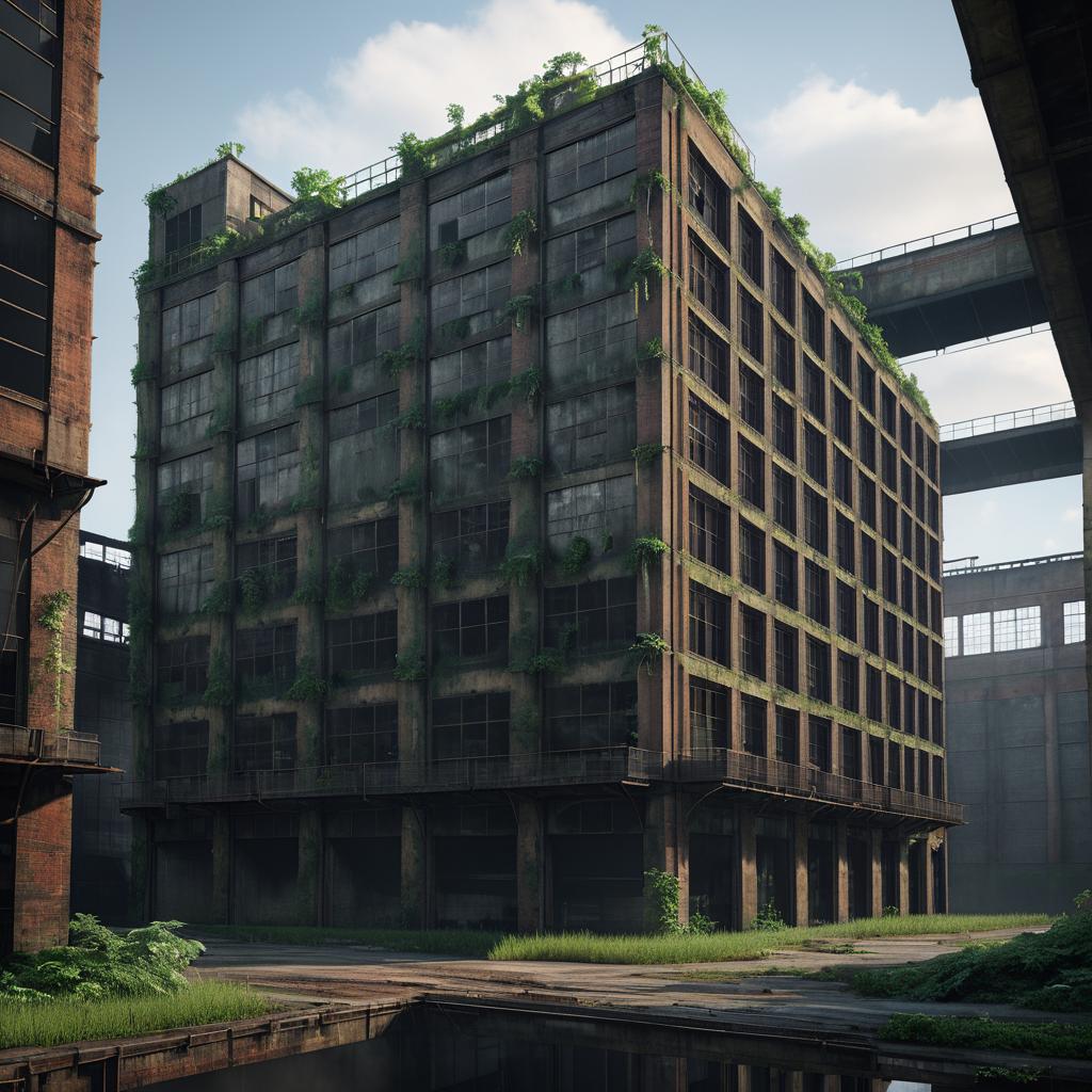 Cinematic Junglepunk Industrial Architecture