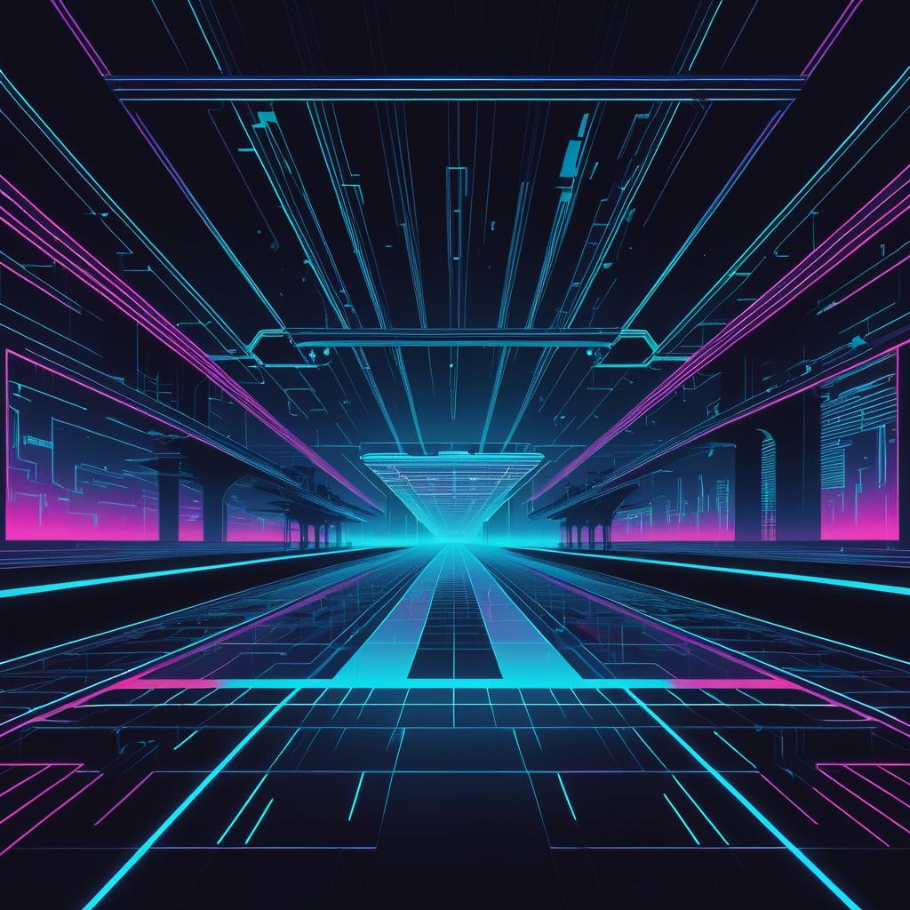 Cyberpunk Train Station T-Shirt Design