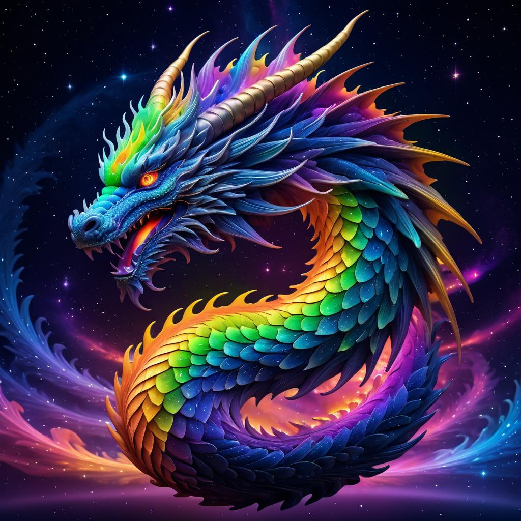 Ultra-Realistic Cosmic Dragon Artwork