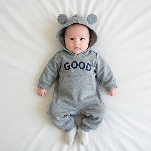 Newborn Baby in Cozy Hoodie