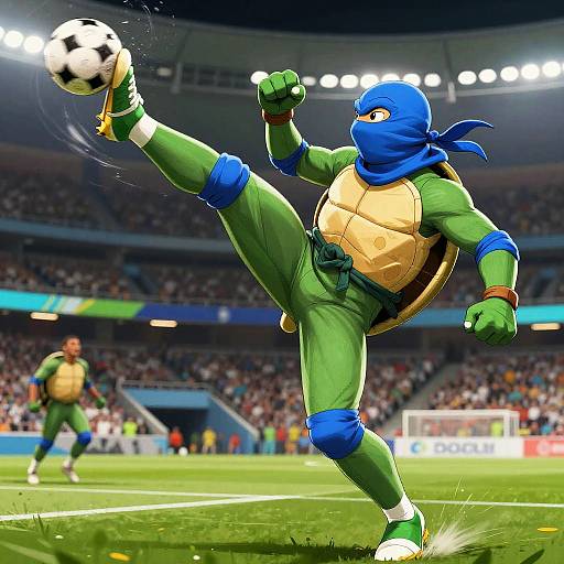 Mbappe Turtle Ninja Powerful Kick