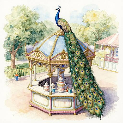 Victorian Peacock Tea House Aerial