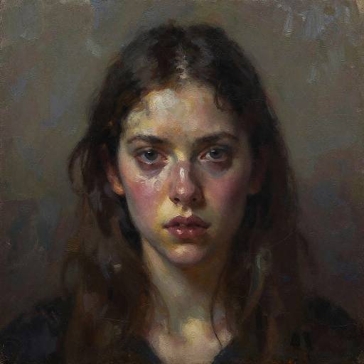 Evocative Hatred Oil Painting