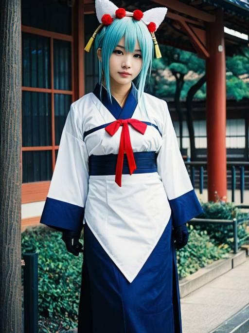 Woman Cosplaying as Kiyo Terauchi in Traditional Costume