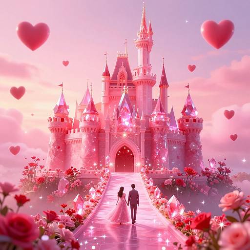 Valentine's Day Crystal Castle Fantasy