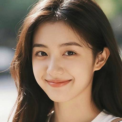 Flirty Young Woman in Soft Sunlight