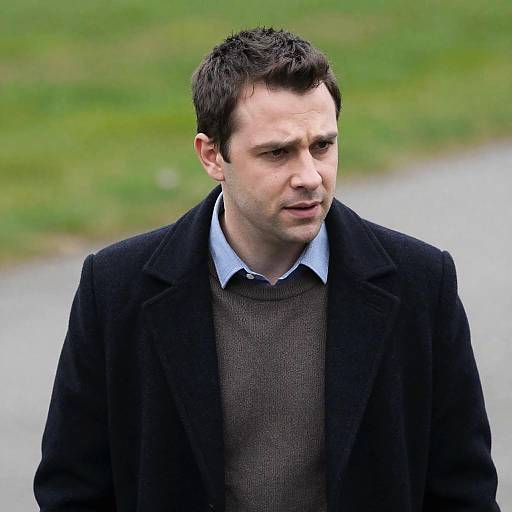 Candid Portrait of Concerned Man Outdoors